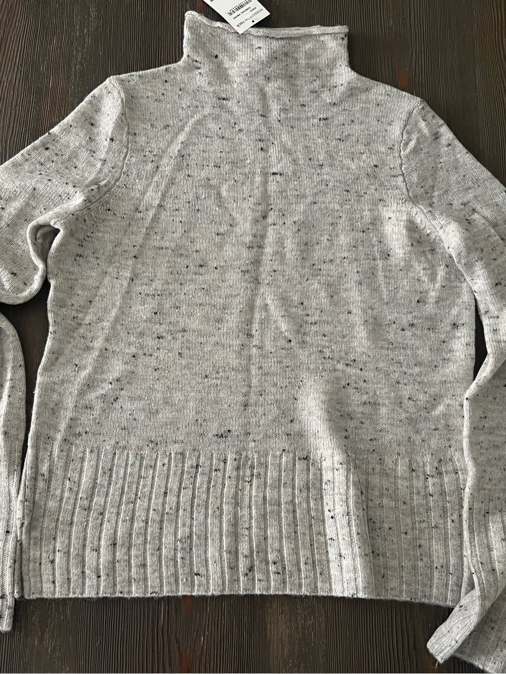 Madewell Light Gray Speckled slight Turtleneck Sweater